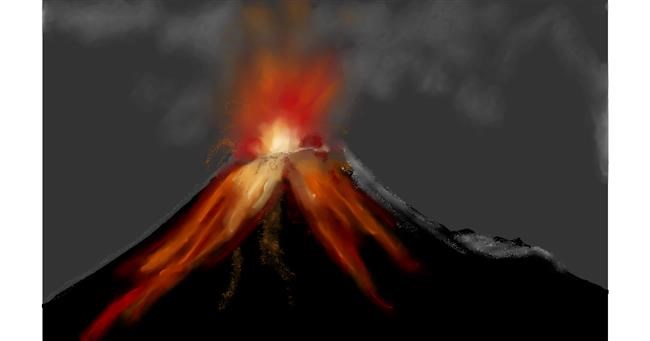 Drawing of Volcano by Chipakey