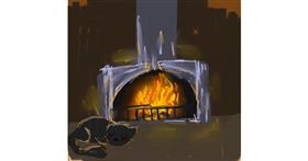 Drawing of Fireplace by Mika-!