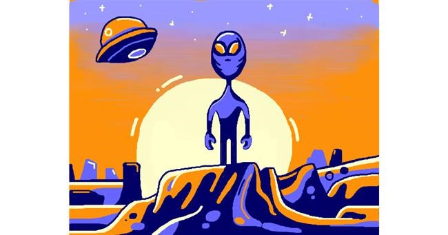 Drawing of Alien by Vulpix