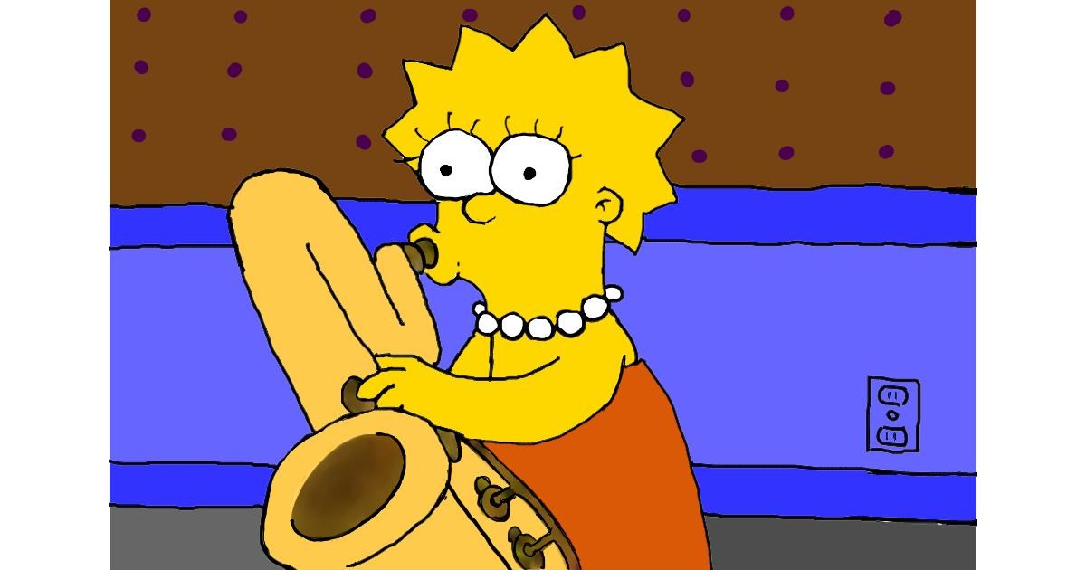 Drawing of Lisa Simpson by Wizard