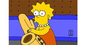 Lisa Simpson-Zeichnung von Wizard