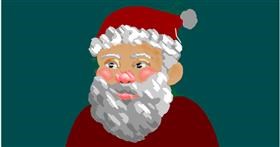 Drawing of Santa Claus by Worms