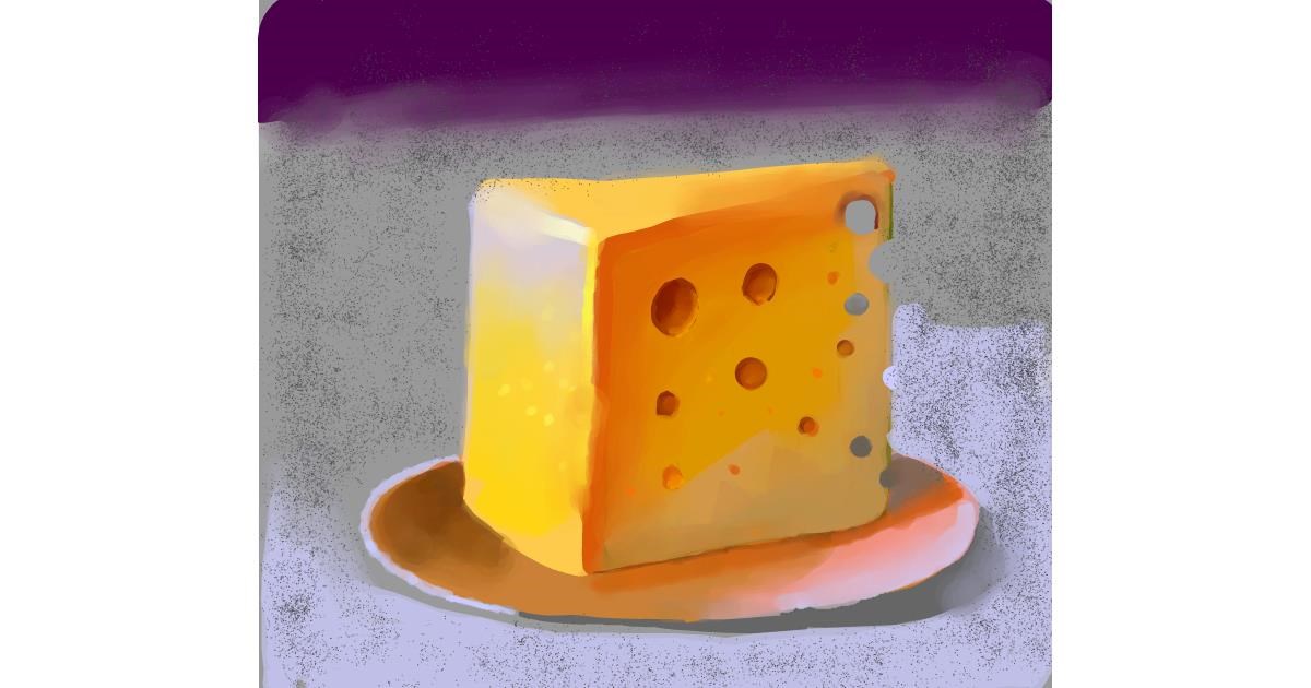 Drawing of Cheese by Ja