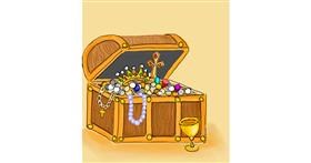 Drawing of Treasure chest by GreyhoundMama
