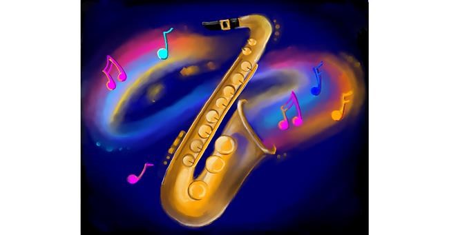 Saxophon-Zeichnung von Audrey