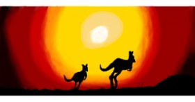 Drawing of Kangaroo by Effulgent Emerald