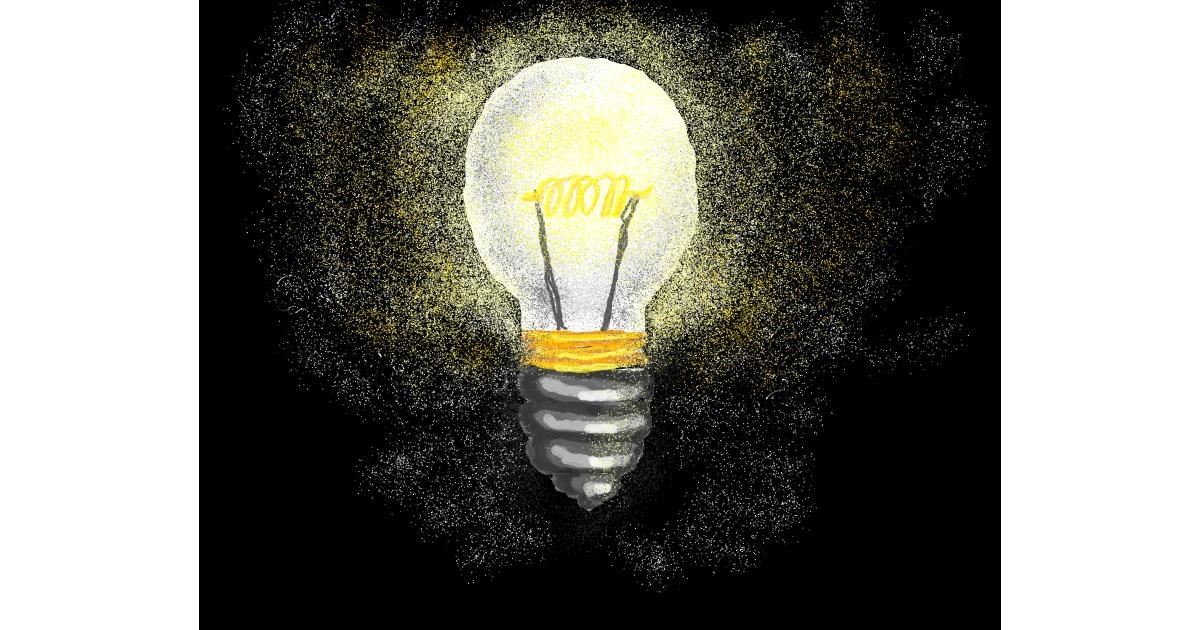 Drawing of Light bulb by Michelle