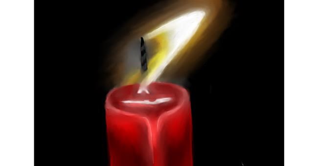 Drawing of Candle by Jan