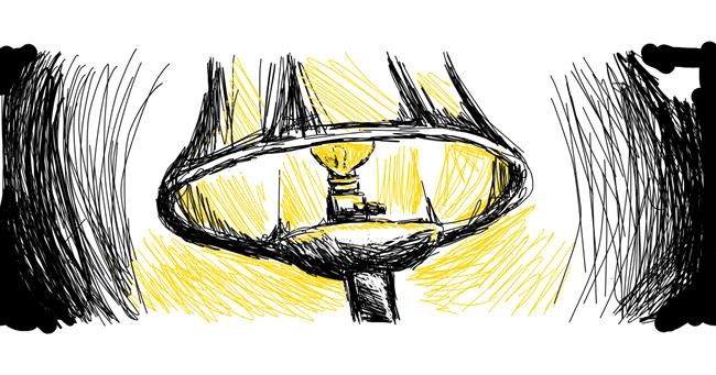 Drawing of Lamp by Danielle