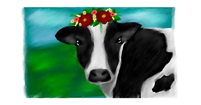 Drawing of Cow by Sara