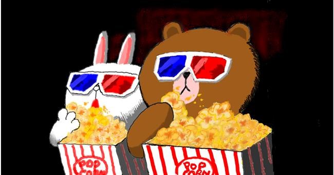 Drawing of Popcorn by InessA Drawize Gallery