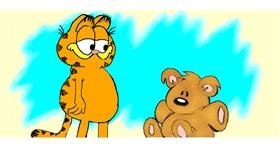 Drawing of Garfield by Debidolittle