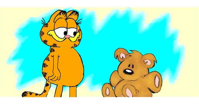 Drawing of Garfield by Debidolittle