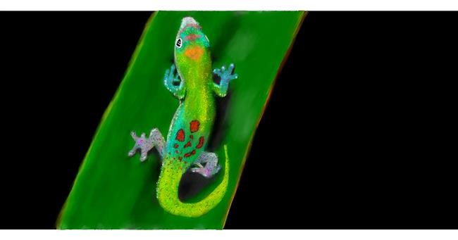 Drawing of Lizard by Sara