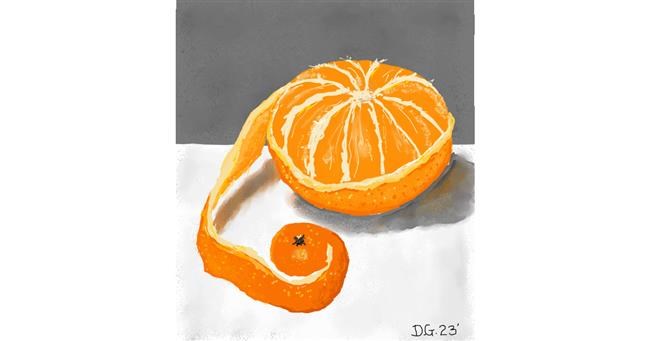 Orange-Zeichnung von GreyhoundMama