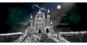 Drawing of Sand castle by Çhåching