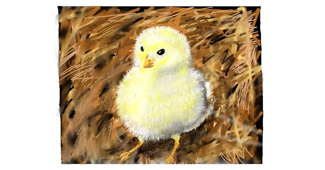 Drawing of Easter chick by SAM AKA MARGARET 🙄