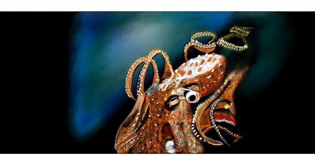 Drawing of Octopus by Chaching