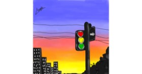Drawing of Traffic light by Prapti💜