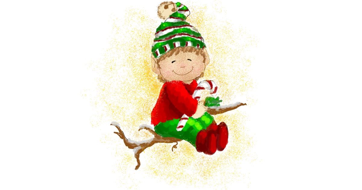 Christmas elf Drawing by Igris - Drawize Gallery!