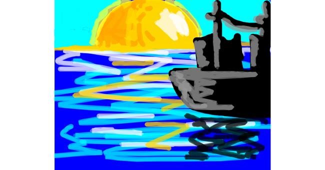 Drawing of Sailboat by :))