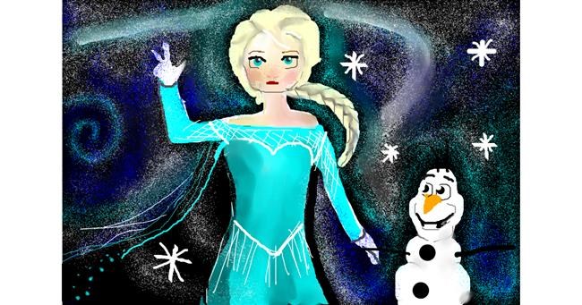 Drawing of Elsa (Disney) by BooBoo