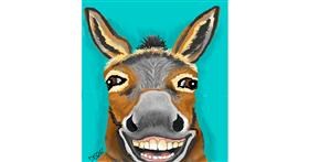 Drawing of Donkey by GreyhoundMama