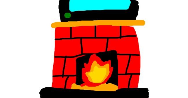 Drawing of Fireplace by Pokemon Rulez