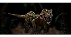 Drawing of Dinosaur by Chaching