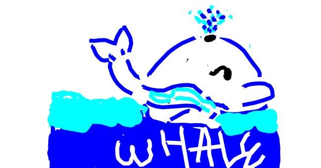 Drawing of Whale by Fgy au guy go g