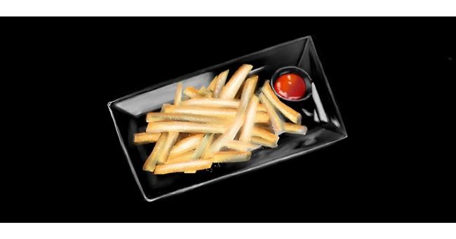 Drawing of French fries by Chaching