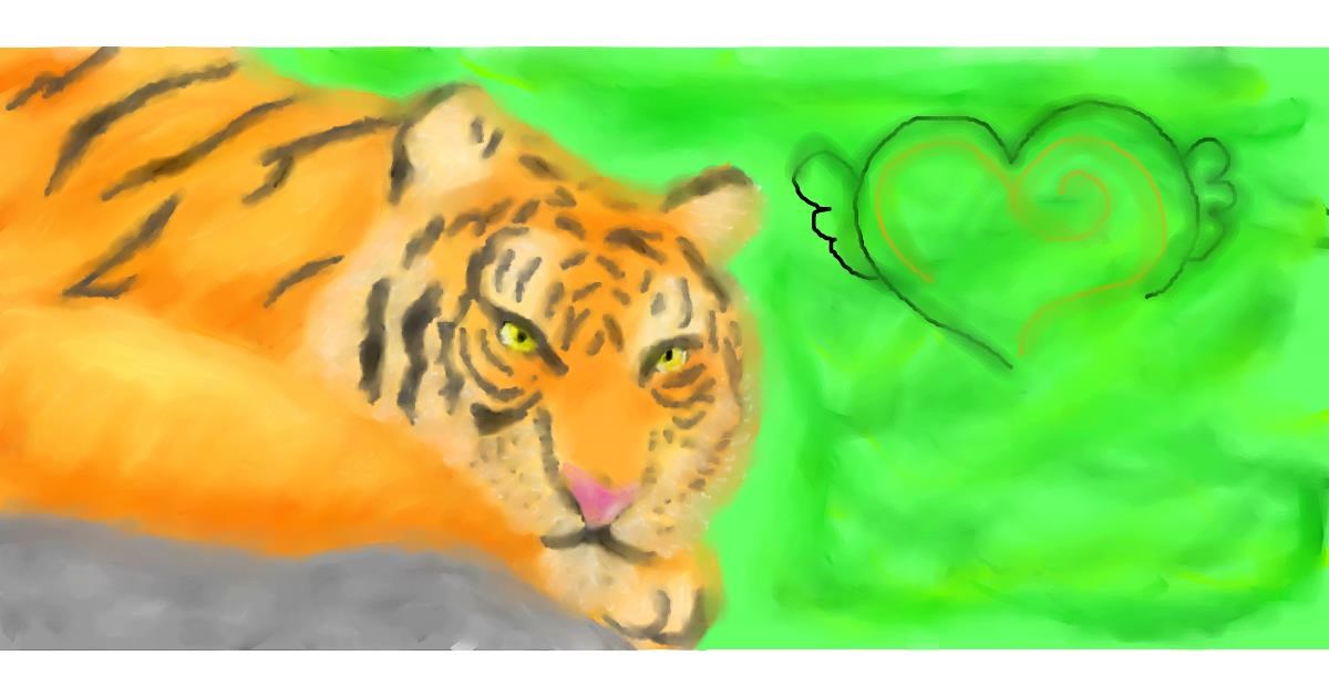 Drawing of Tiger by GABABUNDO