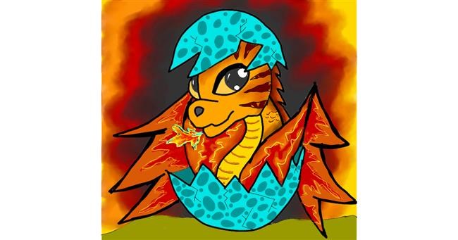 Drawing of Dragon by Snowy