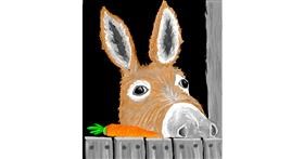 Drawing of Donkey by GreyhoundMama