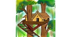 Drawing of Treehouse by Bishakha