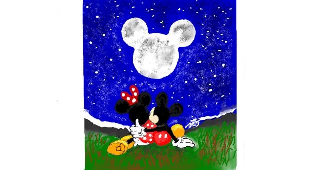 Drawing of Mickey Mouse by GJP