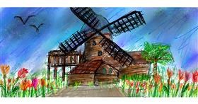 Drawing of Windmill by Shiney🪶