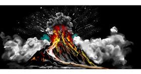Drawing of Volcano by Çhåching