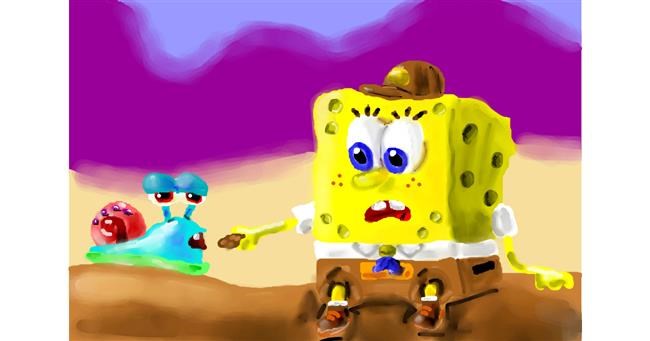 Drawing of Spongebob by Mia