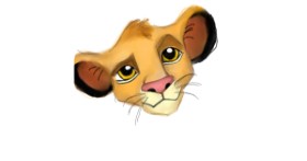 Drawing of Simba (Lion King) by Bree