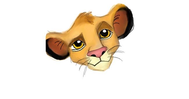 lion king drawing face