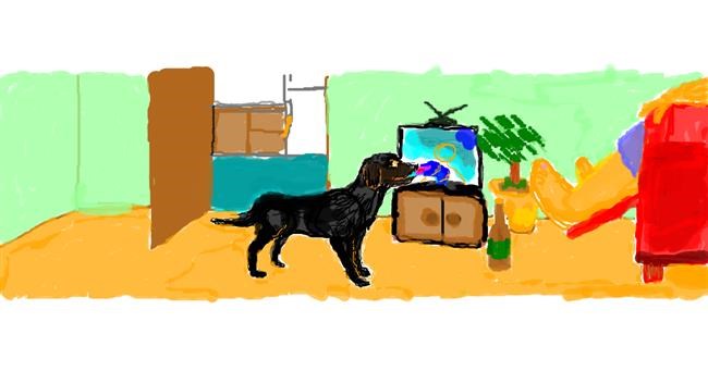 Hund-Zeichnung von 7y3e1l1l0o§