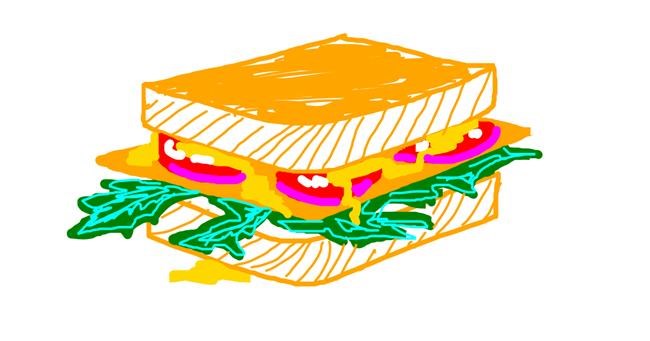 Drawing of Sandwich by Karsti