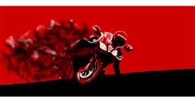 Drawing of Motorbike by Chaching