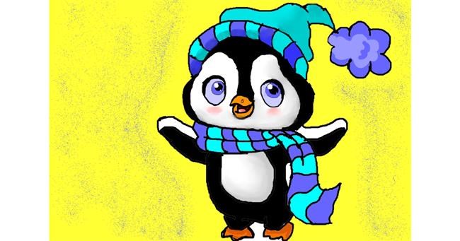 Drawing of Penguin by Noe