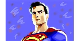 Drawing of Superman by Herbert