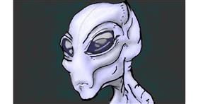 Drawing of Alien by Chipakey