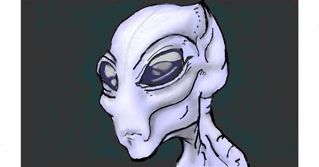 Drawing of Alien by Chipakey