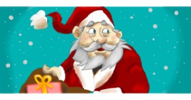 Drawing of Santa Claus by Mar