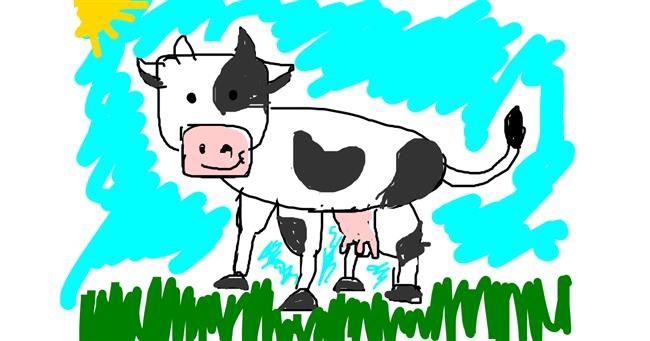 Drawing of Cow by Collins key